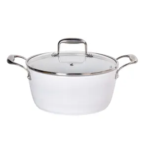 Kualitas Tinggi Pabrik Antilengket Pot Keramik Memasak Pot Set Enamel Sup Pot Set Keramik Casserole