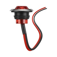 Vente flash : Feu de position latéral chromé 2,8 cm, 12 V/24 V, mini feu de position latéral rond à LED haute luminosité pour camions Scania et remorques