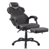 Fauteuil de Gaming PC Moderne en Cuir PU, Pivotant, Style Racing, avec Repose-Pieds, Base Cinq Étoiles, Hauteur Réglable - Vente en Gros