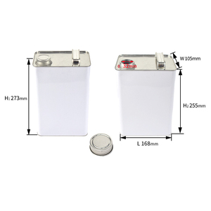 Fabbrica 4L quadrato bianco barile <span class=keywords><strong>olio</strong></span> di vernice latta chimica tanica tanica con ferro vite ugello coperchio ferro maniglia - Product Image 6