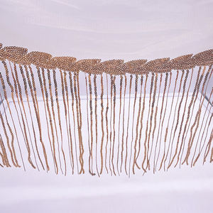 하이 퀄리티 골드 스팽글 술 레이스 메쉬 자수 스팽글 여성 의류 트림 - Product Image 3