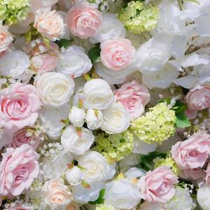 ฉากหลังดอกไม้ขายส่ง <span class=keywords><strong>3</strong></span> มิติ 5 มิติ แผงผนังดอกไม้ประดิษฐ์จากผ้าไหม แบบหญ้า สำหรับตกแต่งงานแต่งงาน - Product Image 4