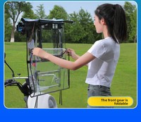 EVRIDE PS-098 Nouveau style Pare-soleil avant de moto rétractable, pliable, à dégagement rapide, design pastoral, coupe-vent, imperméable et anti-UV