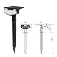 Lampe solaire LED de jardin compacte à induction corporelle, étanche IP64, pour extérieur, certifiée CE, type colonne - Meilleure vente