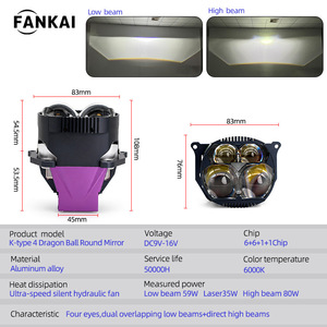 FANKAI <b>Led</b> <b>Headlight</b> 80W 30000Lm 6000K 12V Universal Retrofit Car Light With High Definition Lens And Aluminum Alloy Body - Product Image 4