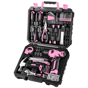 herramientas Power wrench Electric Drill Set Mechanics Impact Driver Screwdriver Hand Tools Set Box Power Drill Kit Tools