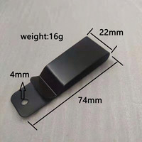 74*22mm Noir Métal Manganèse Acier Mobile Téléphone Sacs Machine Pince Holster Gaine Ceinture Clip pour Portefeuille Argent