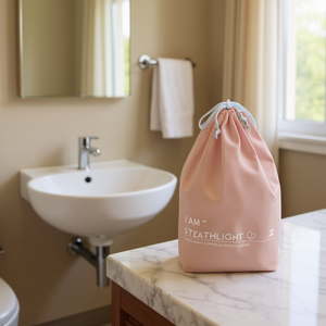 Pink Travel Wet Storage <b>Toiletry</b> <b>Bag</b> 40*30cm with <b>Drawstring</b> Convenient for On-the-Go Essentials - Product Image 2
