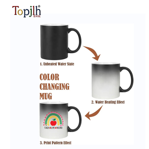 <span class=keywords><strong>Tasse</strong></span> à sublimation Topjlh à changement de couleur, vente en gros, <span class=keywords><strong>tasse</strong></span> <span class=keywords><strong>magique</strong></span> <span class=keywords><strong>personnalisée</strong></span> activée par la chaleur 11oz avec poignée, cadeau créatif, faible MOQ - Product Image 6