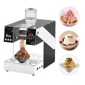 Máquina trituradora de flocos de neve para fazer barbear de gelo raspado, máquina Bingsu para flocos de neve, cone de neve, creme e flores de neve