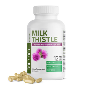 Supplément alimentaire en vrac Chardon-Marie enrichi en racine de pissenlit Capsules sans gluten et sans soja Complément alimentaire pour services OEM - Product Image 1