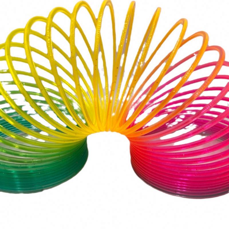 Paquete de 8 juguetes de resorte helicoidal, mini resortes de arco iris, juguetes para ansiedad mágicos para niños y niñas, recuerdos de fiesta que brillan en la oscuridad, juguete de luz
