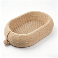 Lit pour chat classique en forme de maison d'arbre en carton ovale, matériau écologique recyclable, nid multifonctionnel pour chat, Paw