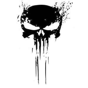 Adesivo Teschio Punisher 22*15cm, Decalcomania 3D per Auto, Adesivi Vinilici Riflettenti con Effetto Sangue, Accessori per Styling Auto - Product Image 1
