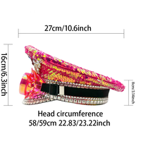 Chapeaux de Capitaine Steampunk Arc-en-ciel à Paillettes pour Festival Burning Man, Vente en Gros, MOQ 3