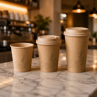 Gobelets en papier personnalisés pour café, jetables, à paroi simple, pour café et jus, avec logo personnalisé et impression offset