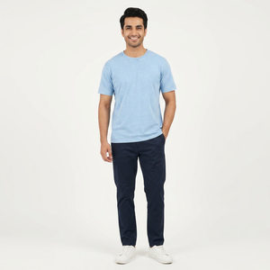 Camisetas de Talla Grande para Hombre, de Algodón y Poliéster, de Manga Corta, Transpirables y Cómodas, Camisetas de Verano 100% Algodón para Hombre - Product Image 1