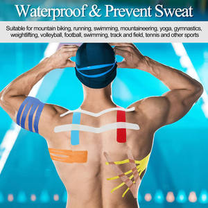 Cinta de recuperación de kinesiología impermeable, cinta elástica de algodón <span class=keywords><strong>para</strong></span> aliviar el dolor muscular, transpirable, atlético, <span class=keywords><strong>para</strong></span> gimnasio, Fitness, correr, nadar - Product Image 5