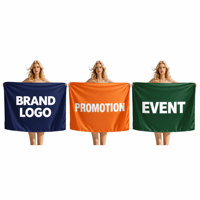 Drapeau mural promotionnel grand format, durable, extérieur, personnalisé avec logo, double face, 3x5, en polyester imperméable