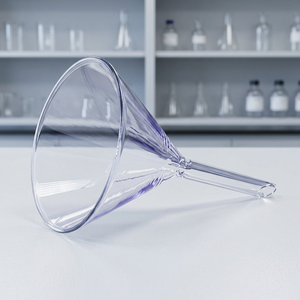 Entonnoir de transfert en verre borosilicate à longue tige de 50 mm MAYALAB pour laboratoire et usage chimique - Product Image 2