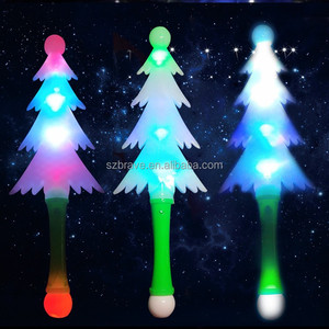 Palo de luz de árbol de Navidad LED personalizado para eventos, conciertos y fiestas, Varita de mano animadora de ídolo con características de Flash de sonajero brillante - Product Image 1