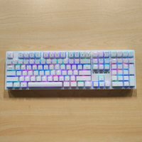 Nouveau clavier de jeu mécanique sans fil USB pleine taille 108 touches avec connectivité tri-mode, rétroéclairage RVB, en plastique