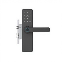 Cerradura Inteligente para Puerta con Wi-Fi, Control por Aplicación Tuya, Huella Dactilar, Pantalla Táctil, Teclado Numérico, Llave, Aleación de Aluminio, Almacenamiento en la Nube para Puerta de Aluminio