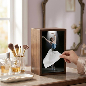 Porta Fazzoletti in Legno di Noce a Forma di Ballerina, Decorazione Professionale per Studio di Danza, Elegante Scultura Figurativa, Regalo di Anniversario per <span class=keywords><strong>Insegnanti</strong></span> - Product Image 3