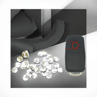 Autocollant de logo de clé de voiture en aluminium de luxe auto-adhésif de 14 mm, personnalisable avec logo