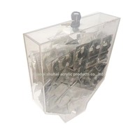 Boîte de rangement et de présentation de préservatifs en acrylique avec serrure, transparente, noire et blanche, Jinhua ALD-8042902, vente directe d'usine