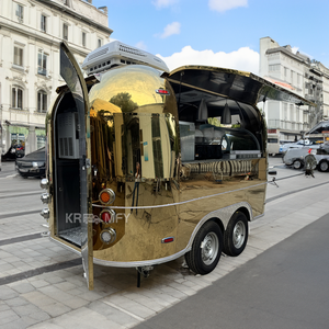 Remorque de restauration mobile en acier inoxydable personnalisée en usine en Chine, chariot à boissons, bar mobile, camion à bière pour l'Europe - Product Image 1