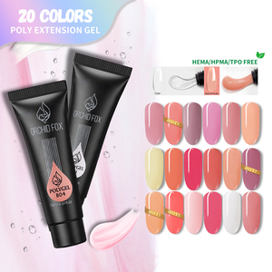 Gel de Uñas de Poligel Transparente Rosa de Alta Calidad, Larga Duración, No Tóxico, 15ml 30ml, Secado Rápido con Luz UV LED, Fabricante - Product Image 1
