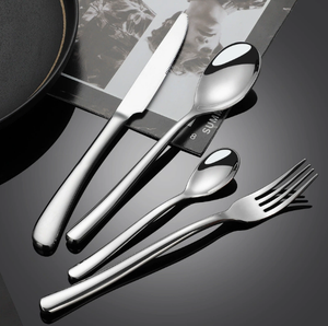 Juego de Cubiertos de Acero Inoxidable 304 de Alta Calidad, Cuchillo, Tenedor y Cuchara para Hoteles y Restaurantes de Alta Gama - Product Image 1