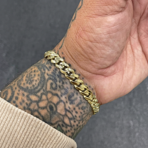 Bracelet à maillons plaqué or véritable 18 carats pour homme, style hip-hop, bijoux en alliage, accessoires de mode - Product Image 1