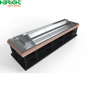 Multi-grid Wooden Edge Grocery <b>Vegetable</b> Shelf for Retail Fresh Market - Product Image 4