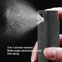 Solution de nettoyage 2-en-1 : spray nettoyant et chiffon en microfibre pour téléphone, ordinateur portable, iPad, téléviseur, moniteur, écran de voiture