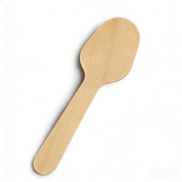 Cuillères en bois jetables en vrac, compostables, en bouleau naturel, alternative aux couverts, pour barbecue, pique-nique, camping, restauration