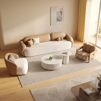 Ensemble de canapés en tissu trois places, style moderne et luxueux, super résistant aux taches, pour la maison, les salons de beauté, les boutiques de vêtements, la décoration