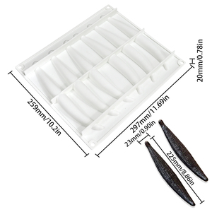 Moule à gâteau en silicone en forme de goulotte de vanille à 12 cavités, moule 3D pour mousse au chocolat, dessert, pâtisserie DIY - Product Image 3