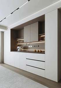 ตู้ไซด์บอร์ดไม้จริงทันสมัยปรับแต่งได้ สำหรับห้องนั่งเล่น ห้องรับประทานอาหาร ตู้เก็บไวน์หรูหรา ดีไซน์โบราณ ประหยัดพื้นที่ - Product Image 5