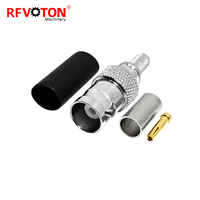 Connecteur droit à sertir DC-3GHz 50 OHM Q9 BNC femelle pour câble coaxial RF RG58 LMR195 RG303 RG141 RG142 RG400