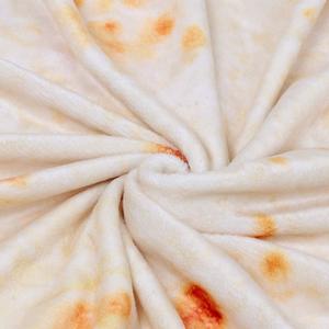 Coperta Portatile Indossabile Rotonda in Flanella e <span class=keywords><strong>Pile</strong></span> 100% Poliestere con Disegni Personalizzati di Pizza, Burrito e Tortilla - Product Image 4