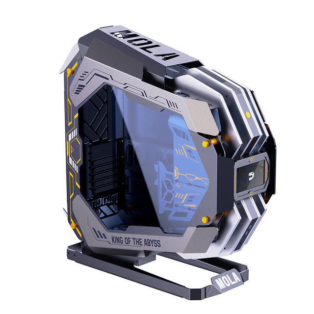 Lovingcool 2027 High-end Open Style Full LED Gaming Computer Chassis Case E-ATX ATX ARGB Fan Gaming PC Cabinet Case With Screen