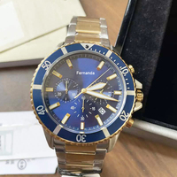 Montre chronographe de sport pour homme, originale, très vendue, en acier inoxydable et céramique, à quartz, pour homme, Lelaki