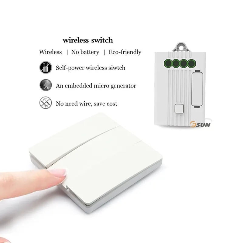 Interruptor cinético inteligente para el hogar, tecnología sin batería, interruptor de pared inalámbrico autoalimentado