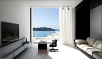 Fenêtre de balcon en alliage d'aluminium sur mesure, silencieuse, insonorisée, protection solaire, anti-infiltration d'eau, anti-chute de verre, villa, cuisine