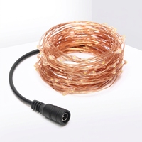 Guirlande lumineuse LED de noël 12V, fil de cuivre, 10m, 100led, éclairage de décoration