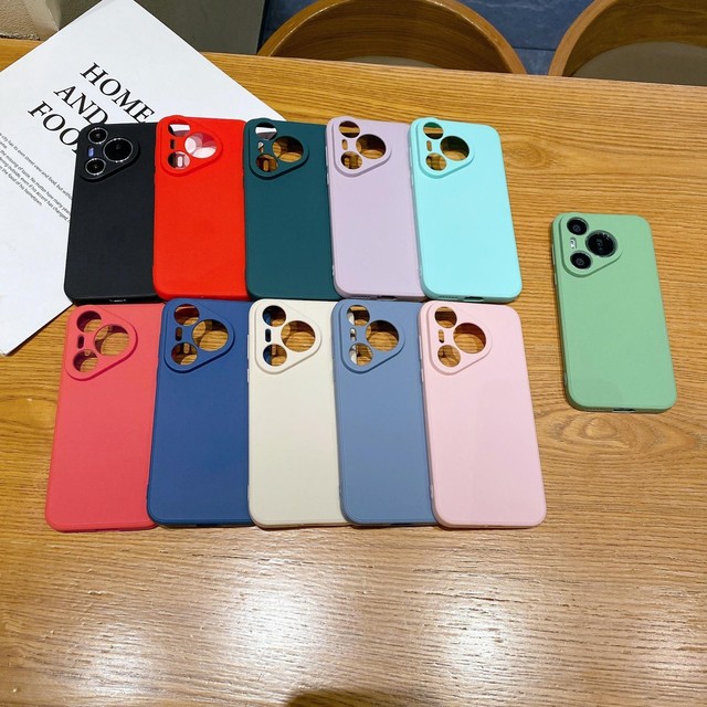 Liquid Silicone Plain TPU Matte Case for Huawei MATE 70 MATE 60 NOVA 13 PURA Enjoy 9 Soft Cover Colorful Protective Phone