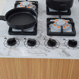 Cuisine de jeu pour enfants en bois de style moderne avec four, micro-ondes, cuisinière, évier et réfrigérateur, ensemble de cuisine d'imitation Montessori pour enfants - Product Image 6