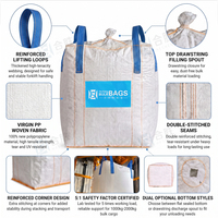 Sac Jumbo PP OEM 1000 kg 1200 kg 1500 kg 2000 kg FIBC Super Sac Spécial pour Minéraux en Vrac Grand Sac